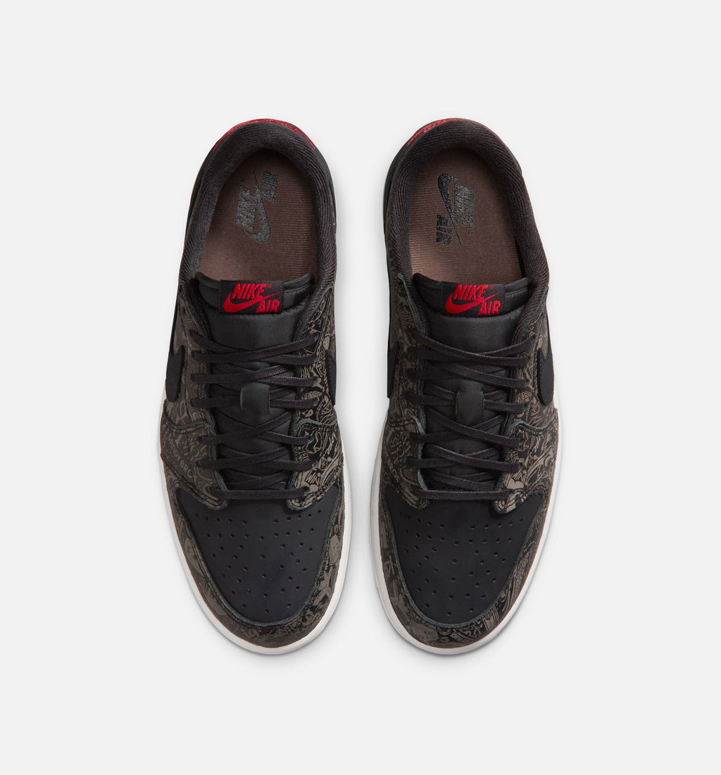 Air Jordan 1 Retro Low OG Laser Men's Sneakers - Black / Varsity Red