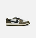 Air Jordan 1 Low OG Men's Sneakers - Medium Olive / Summit White