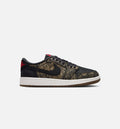 Air Jordan 1 Retro Low OG Laser Grade School Sneakers - Black / Varsity Red
